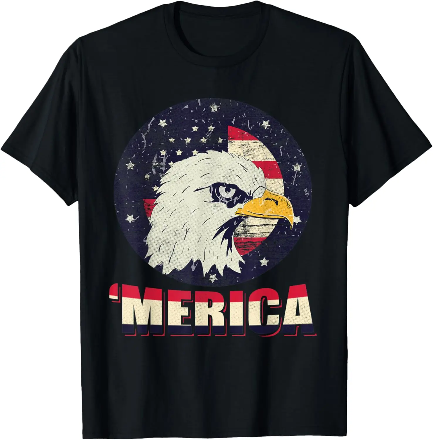 

Merica Flag Bald Eagle, 4th of July Patriotic T-Shirt