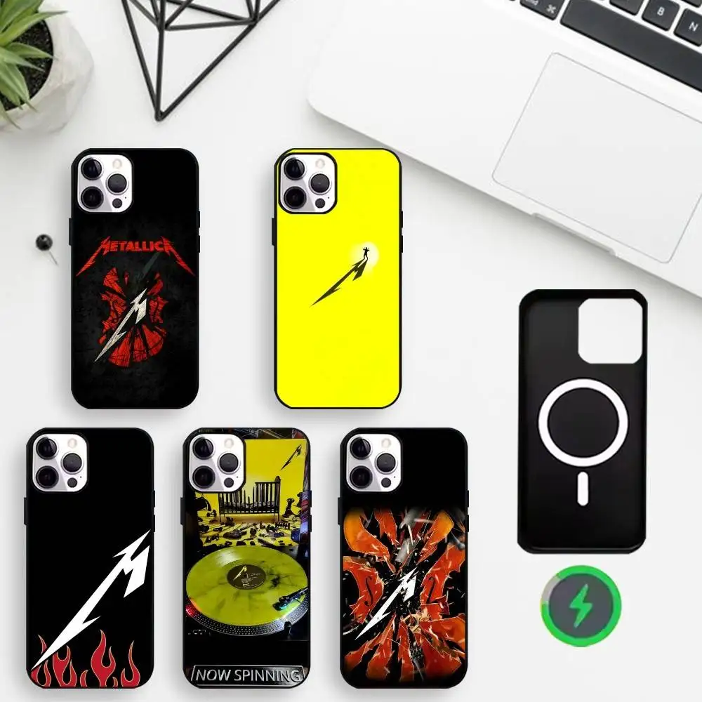 

72 S-seasons M-metallica Phone Case For iPhone17,16,15,14,13,12,11 Max Black Wireless Charging Protecitve Cover