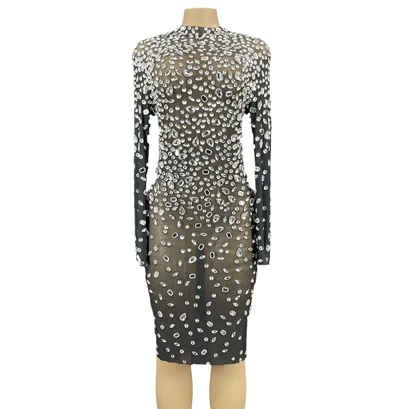 Party Sparkle Crystal Paillettes sexy Abito da sera da ballo Abito da cocktail al ginocchio Abiti eleganti da sera Abiti da compleanno Haute Qualité