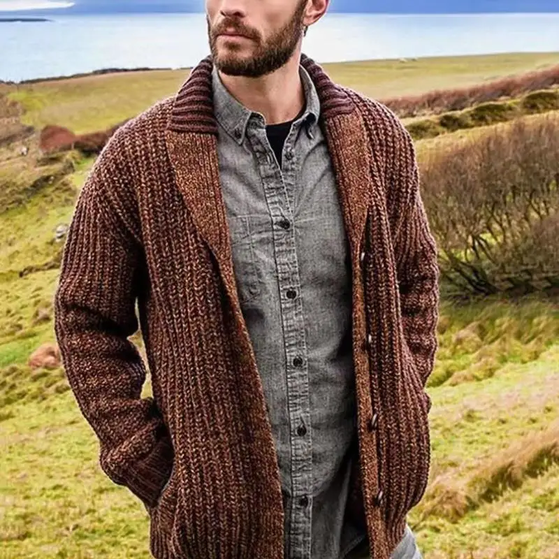 

Men's Knitted Sweater Thiened Coolmax Fiber Ciwalk Collar Nine Sve Brand Emblem Knwear New Arrival