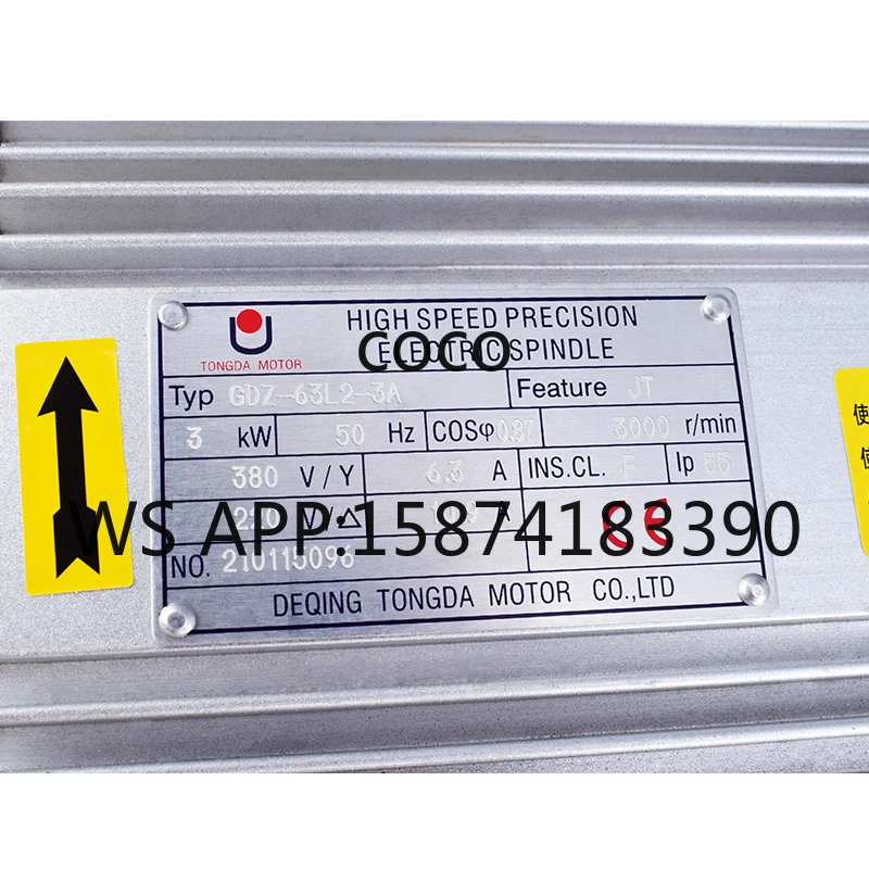 2.2kw ER25 Air Cooled CNC Spindle 50HZ 3000rpm LHCNC High Torque Low Speed Turning Motor