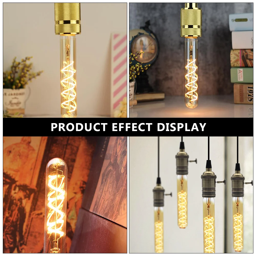 

Warm Light Tubular Bulb Energy Saving Eco-Friendly Longer Service Life Vintage Retro Home Decoration Soft Eyes Protection Easy