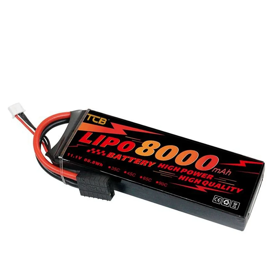 

1pce 2S 3S 4S 8000mAh 65C 45C RC Remote Control Car Ship Model Rechargeable Lithium Battery Pack