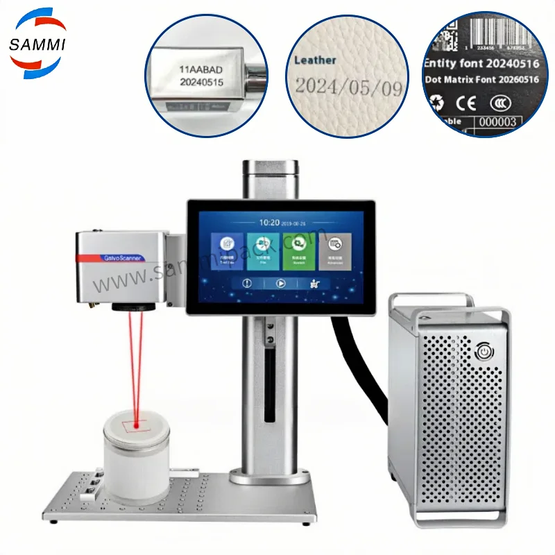 

Desktop Semi-auto Lazer Marking Machine Printing Text Bar Code QR Code Table Picture Counter Time Date Coding Machine