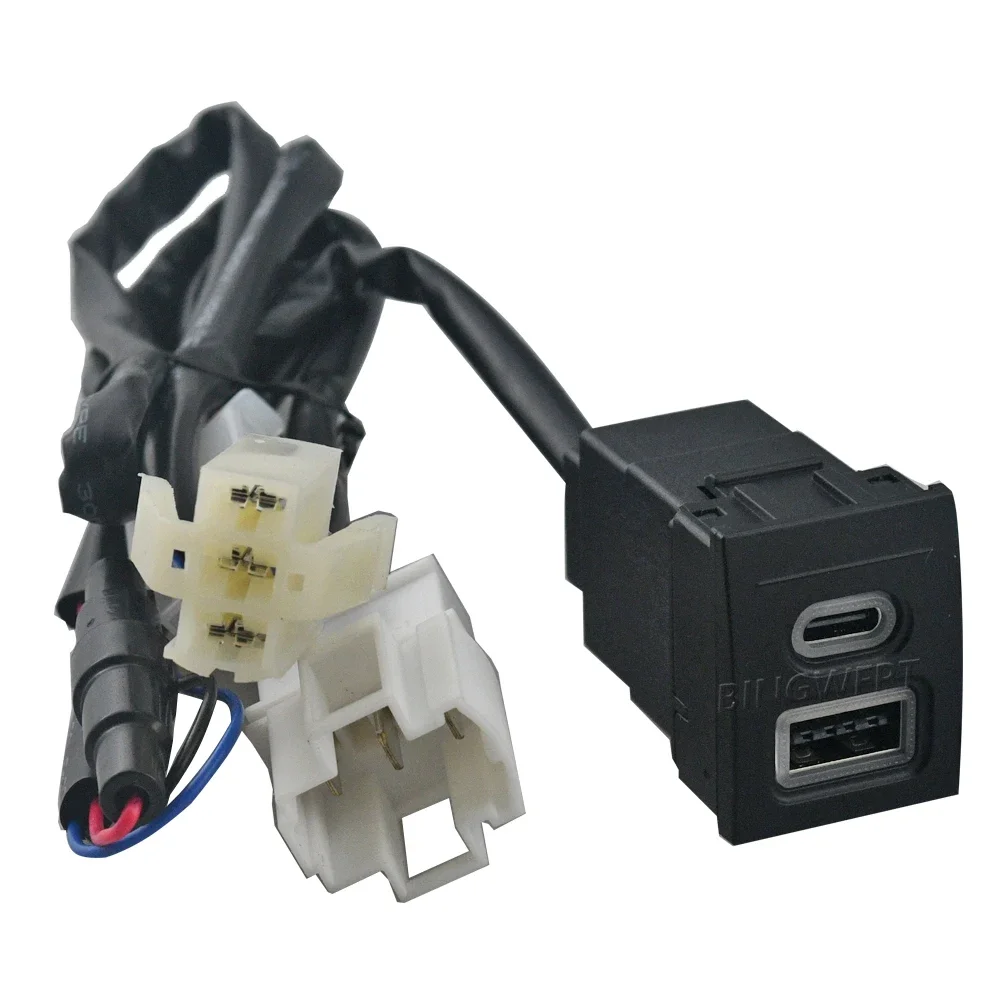 For VW POLO 2004 2005 2006 2007 2008 2009 - 2011 Car Fast Charger QC3.0 USB Type-c Interface Adapter Modified Charging Socket