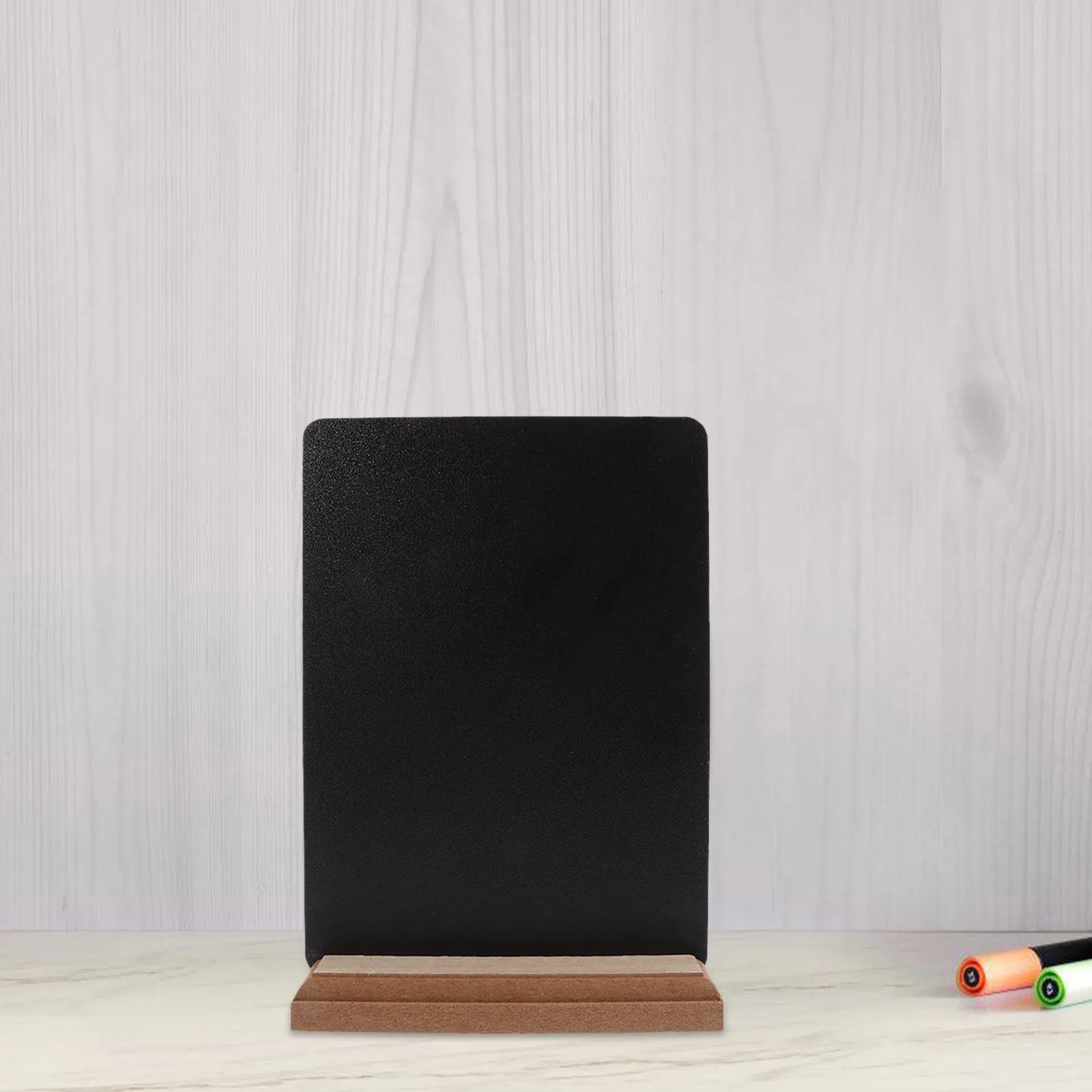 2個セット-コンパクト木製黒板サインスタンド-書き込み可能な黒板ホルダー-テーブル番号、名前、ビュッフェラベル、レストラン、カフェの装飾用