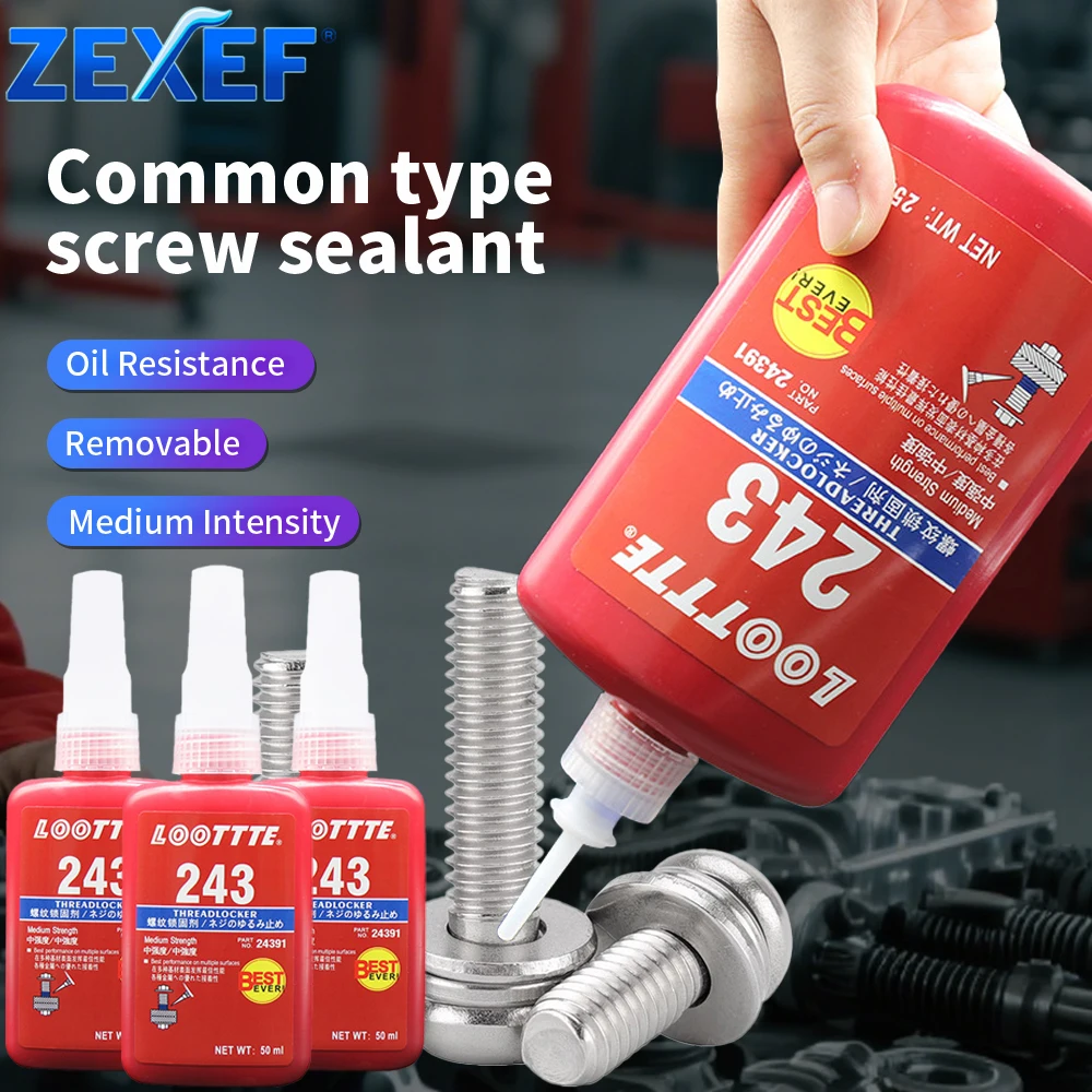 ZEXEF Screw Glue Anti Loosening Fastening Anaerobic Glue Corrosion-Resistant and High-Temperature Resistant Thread Sealing Glue