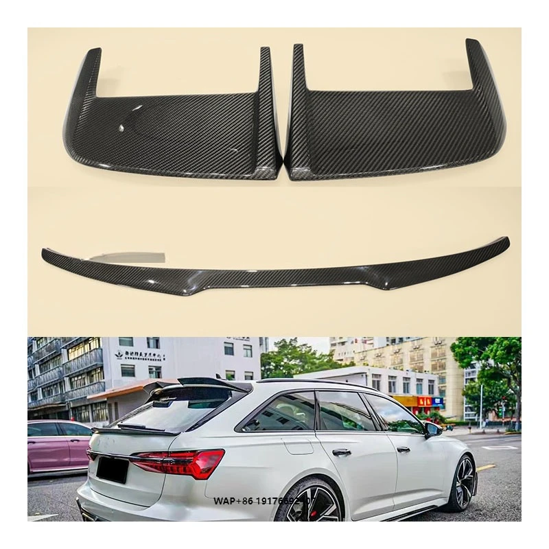

forAudi 2019 RS6 C8 Dry Carbon Fiber Bumper with Exhaust Cut-Outs Bolt-On Protection New Condition 1 Year Warranty
