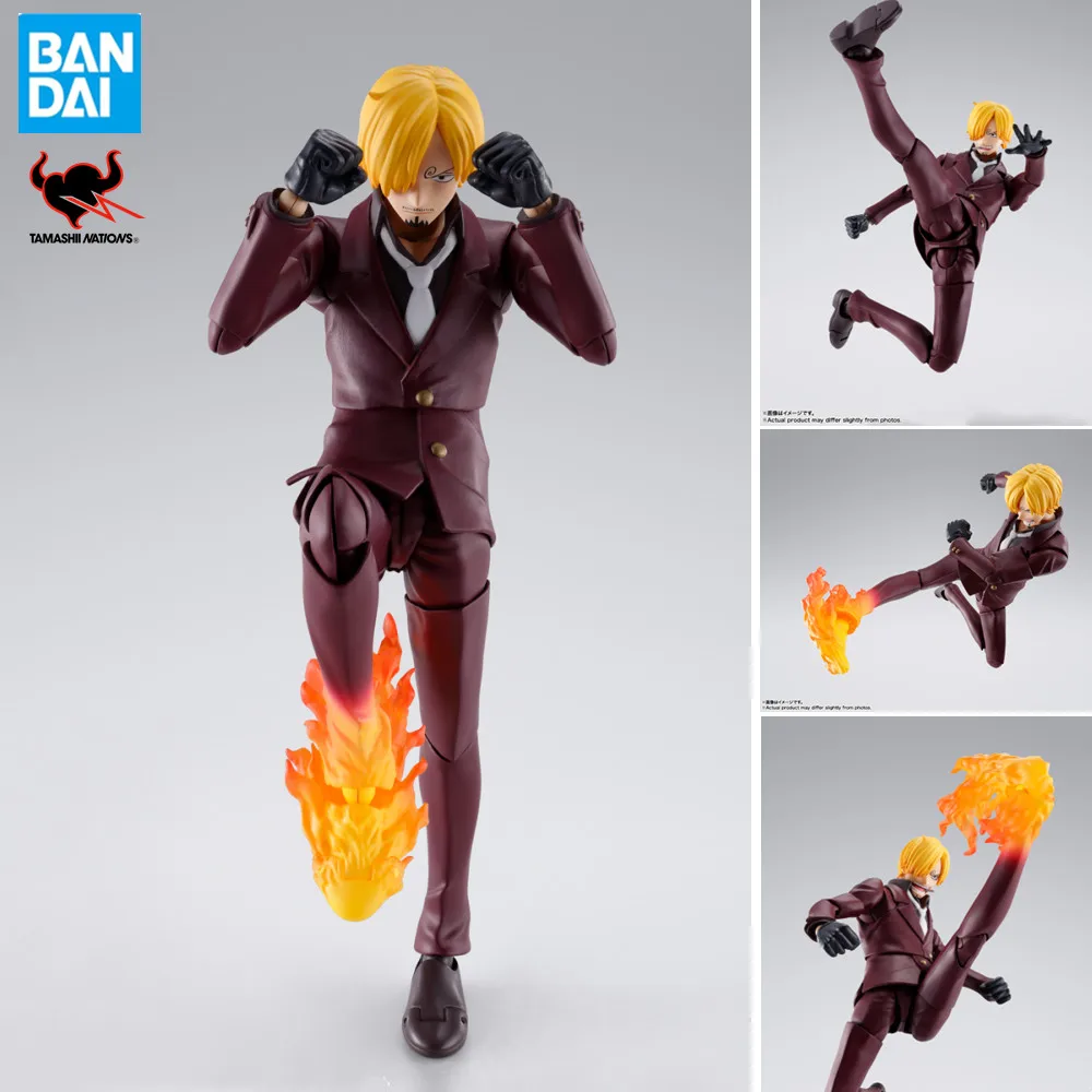 

In Stock One Piece S.H.Figuarts Sanji Anime Original PVC Action Figures The Raid on Onigashima Toys for Children Collector