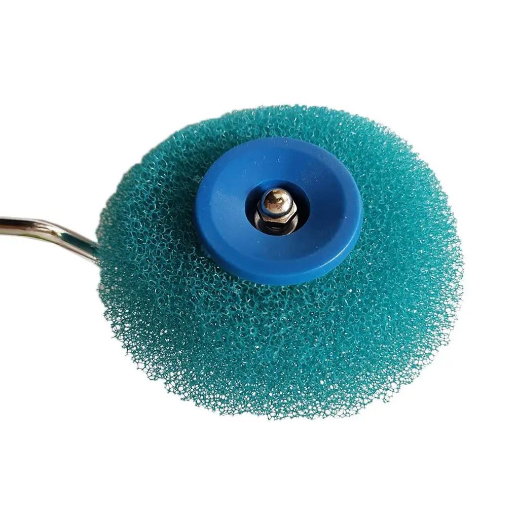 

Синий угол и край, валик для рисования, кисть, текстура стены, украшение