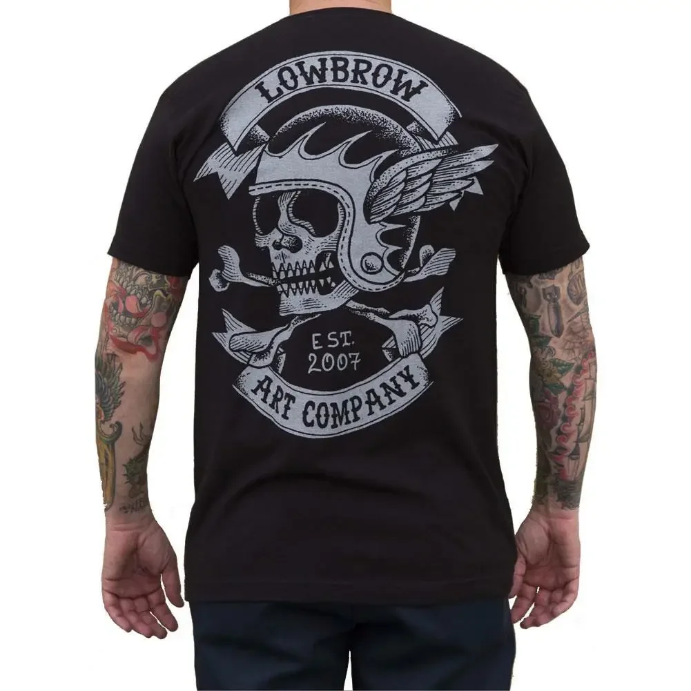 Fury Road by Adi Motorcycle Skull Men's Black Tee Shirt Tattoo Art Streetwear