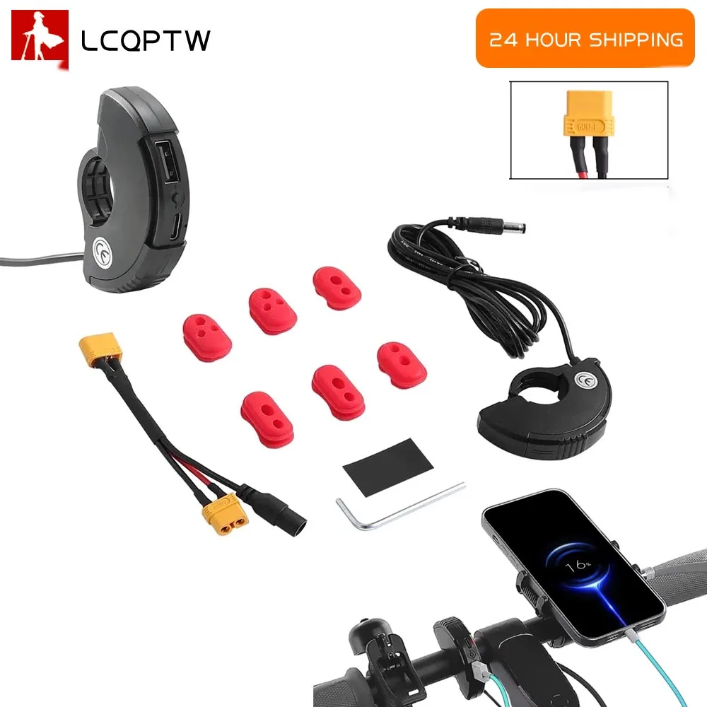 

Новое быстрое зарядное устройство USB XT60U-F для электрического скутера Ninebot Max G30, водонепроницаемая розетка типа C, кронштейн для зарядного устройства для телефона, адаптер питания