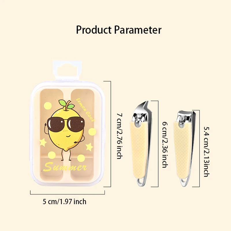 2Pc Mini Nail Clippers Cutter Nail Scissor Clippers Finger Nail Trimmer Beauty Manicure Tool Nail Sets Gifts for Girls and Boys