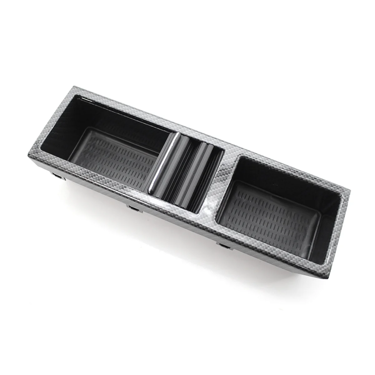 Center Console Storage Trays Replacement for BMW E46 3 Series Drink Holder 51168248504 51168217953 Carbon Fiber Pattern