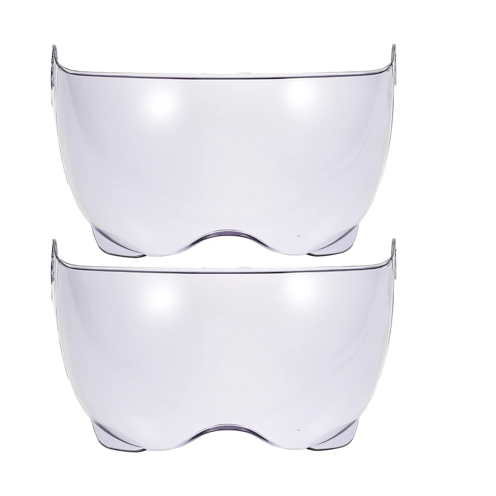 

2 Pcs Sun Protection Sunscreen Lens Plastic Half Face Shield Replacement