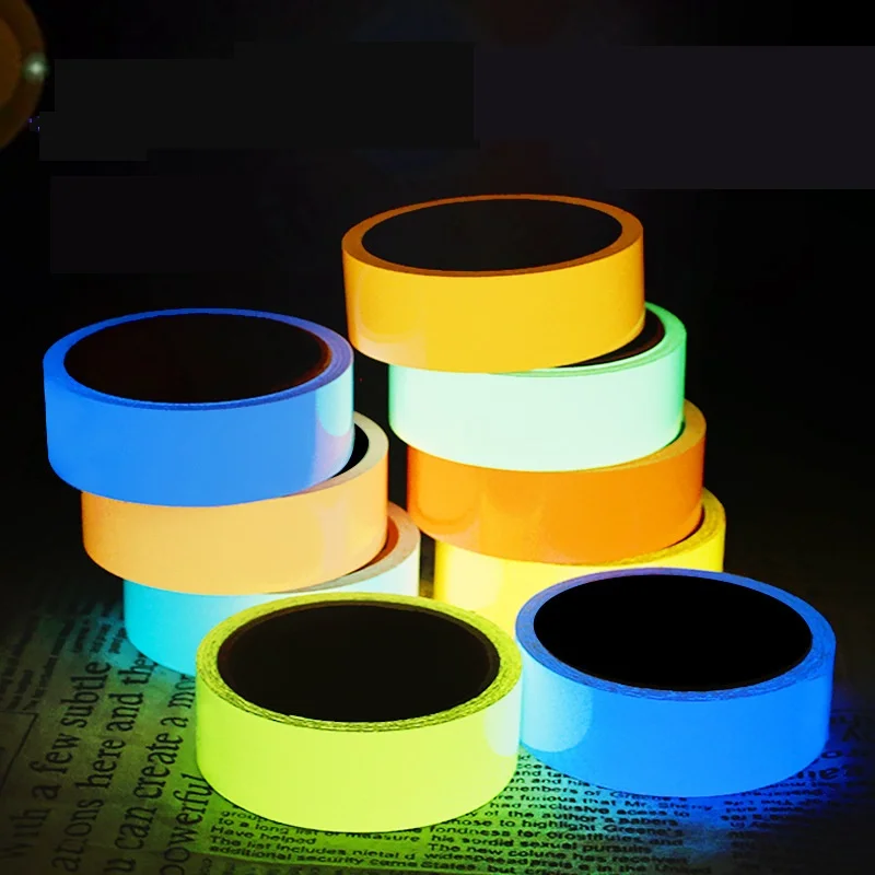 

3cm Luminous Adhesive Fluorescent Warning Safety Tape Night Glowing Sticker