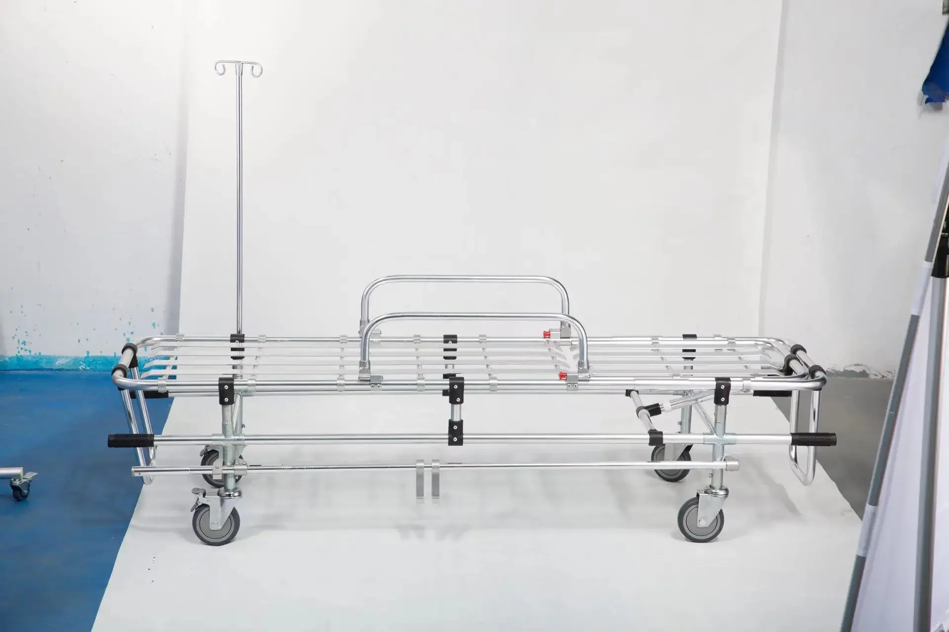 Hospital Ambulance Stretcher Bed Trolley Compatible Medical Furniture Non-magnetic Stretcher Bed For MRI Room