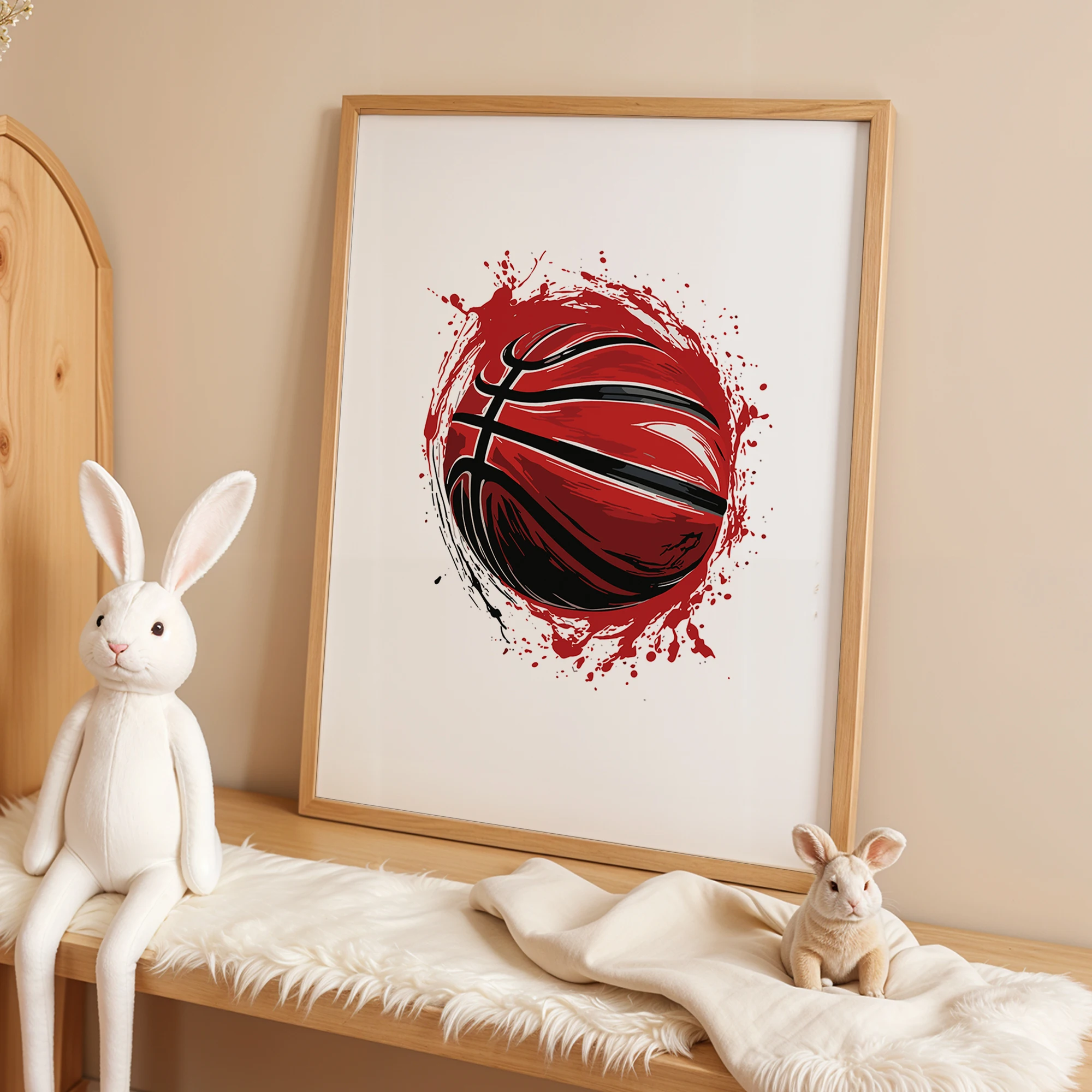 ผู้ที่ชื่นชอบบาสเกตบอล 3 ชิ้นส่วนบุคคลชื่อ Custom Wall Art พิมพ์รูปภาพสําหรับห้องนั่งเล่นเด็ก Boy Room Home Decor ของขวัญ
