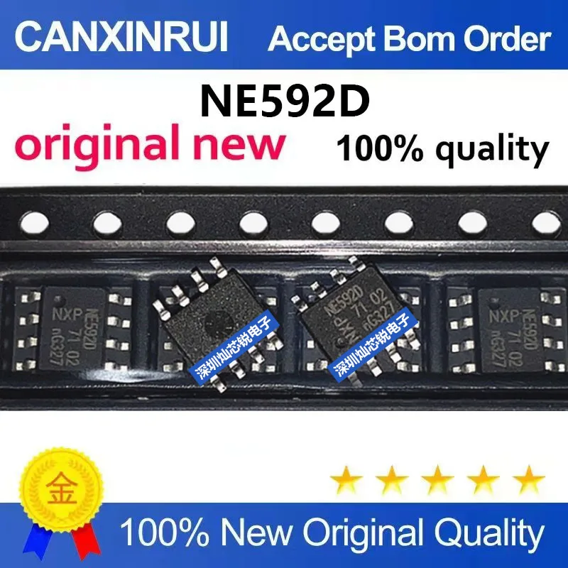 (5-100 piezas) nuevo amplificador de vídeo IC Original NE592D NE592 SMD SOP8
