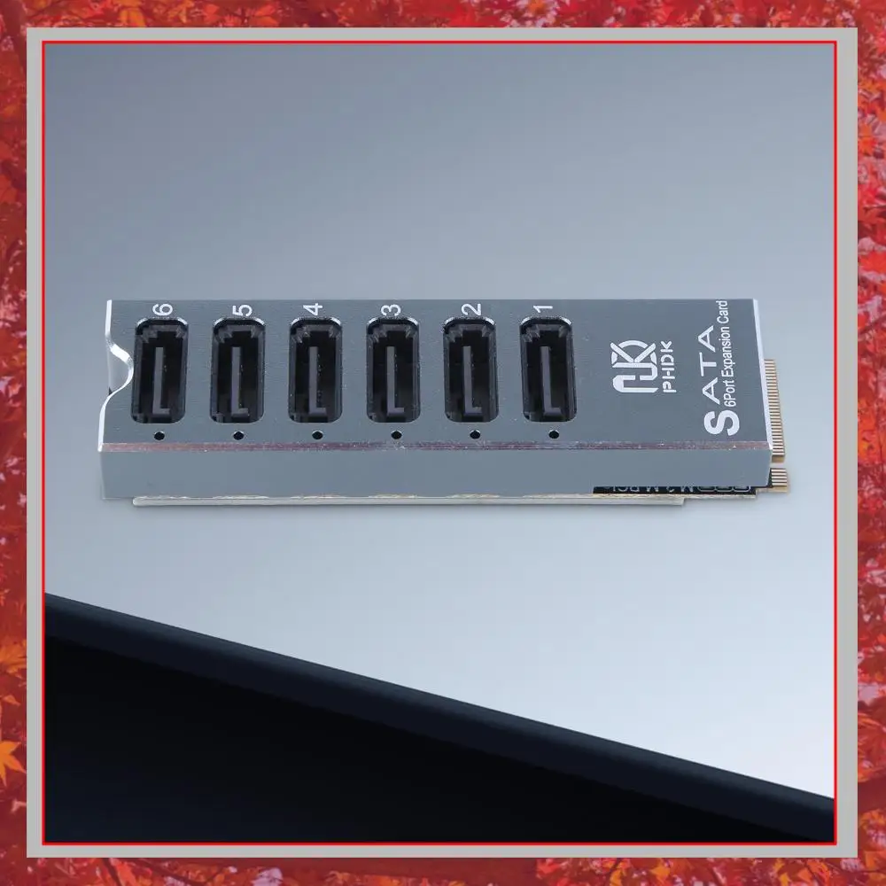 

M.2 PCIE To SATA Expansion Card 6Gbps M.2 M KEY NVMe To 6 Ports SATA Convert Card with Smart Indicator for Desktop PC