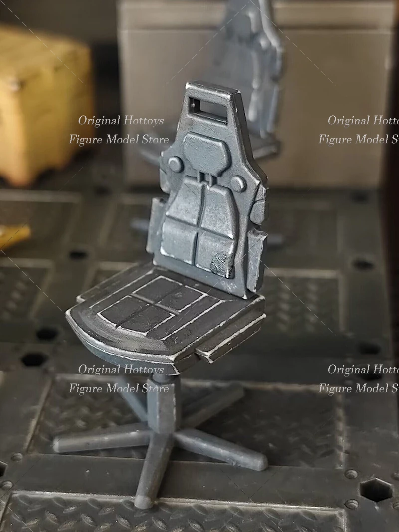 In Stock 1/18 Scale Soldier Scene Accessory Metallic Technology Chair Model Prop About 6cm Fit 3.75-inches Action Figure Doll