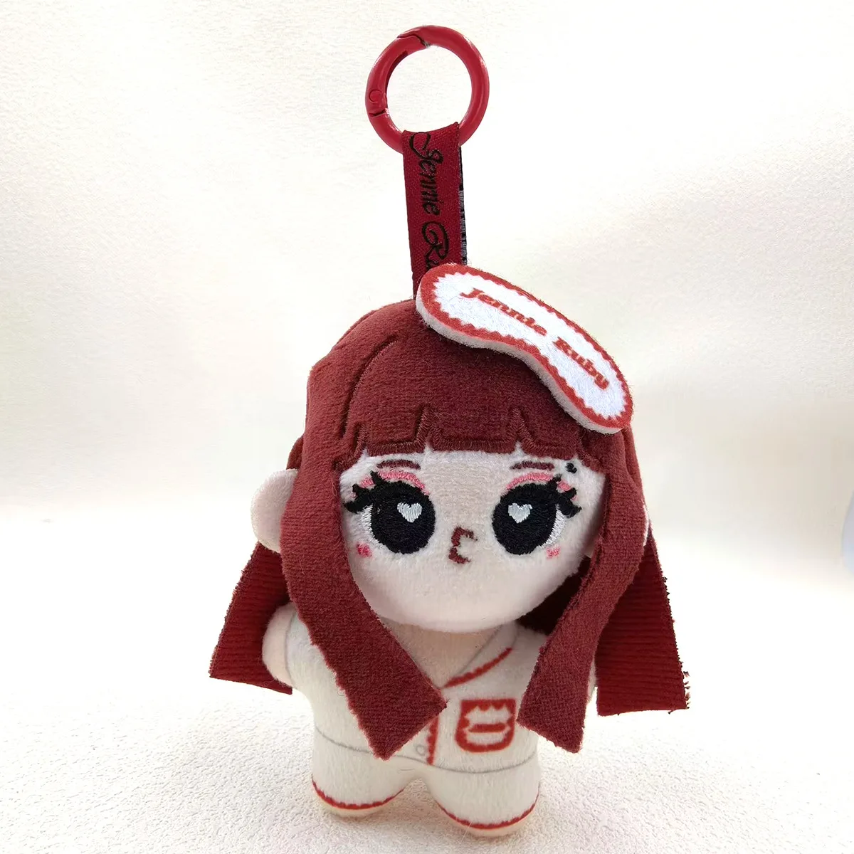 Ruby Red Hair Jenny Cartoon Plush Keychain Cute Girl Stuffed Doll Pendant Backpack Bag Charm Gift - view 6