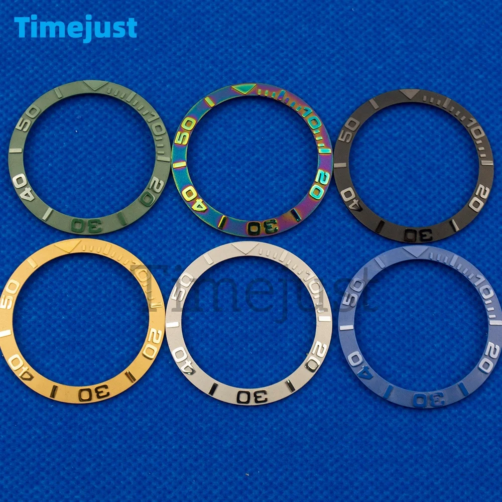 Watch Ceramic Bezel 30.5mm-38mm Outer Diameter Modfidied Watch Parts for Yacht-master SUB GMT Bezel Accessories Repair Tools