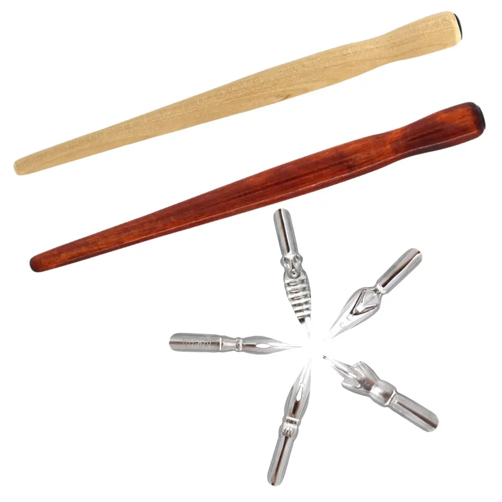 

Dip Pen Holder Metal Nibs Calligraphy Drawing Tools Replacement Line Painting Tools Spare Professional Artistic