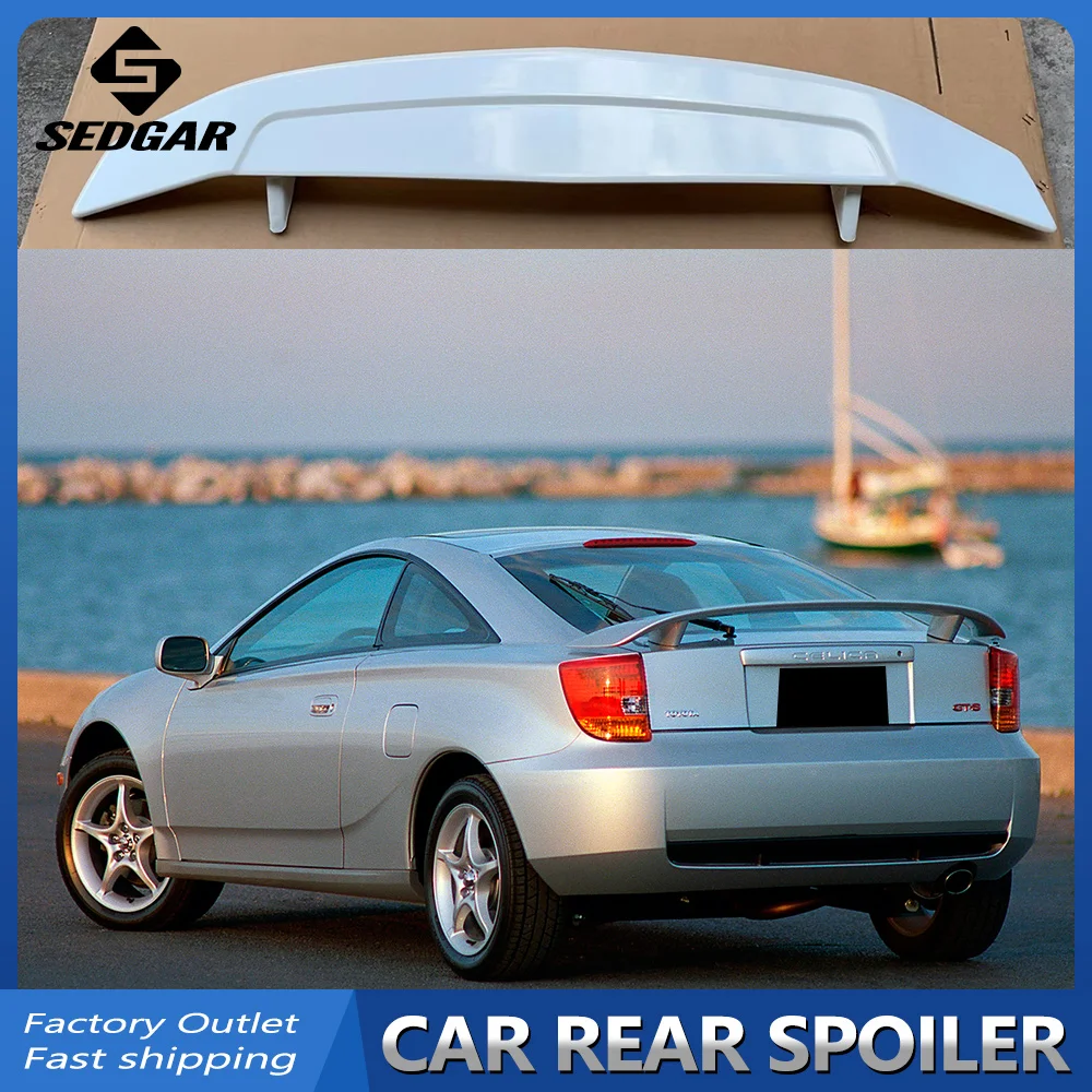 For 2000--2006 Toyota Celica VII Trunk Spoiler High Quality ABS Plastic Unpainted Gloss Black Spoiler Trunk Boot Wing Spoiler