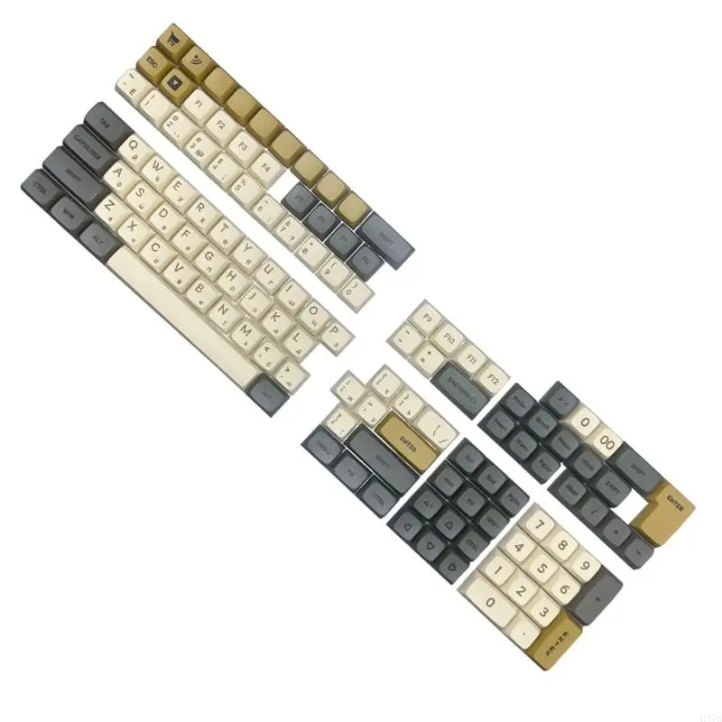 H37B PBT Russian Language XDA Height Keycaps für 75/87/98/104/108 Tastatur XDA Height Keycap Set mit Sublimation Printing