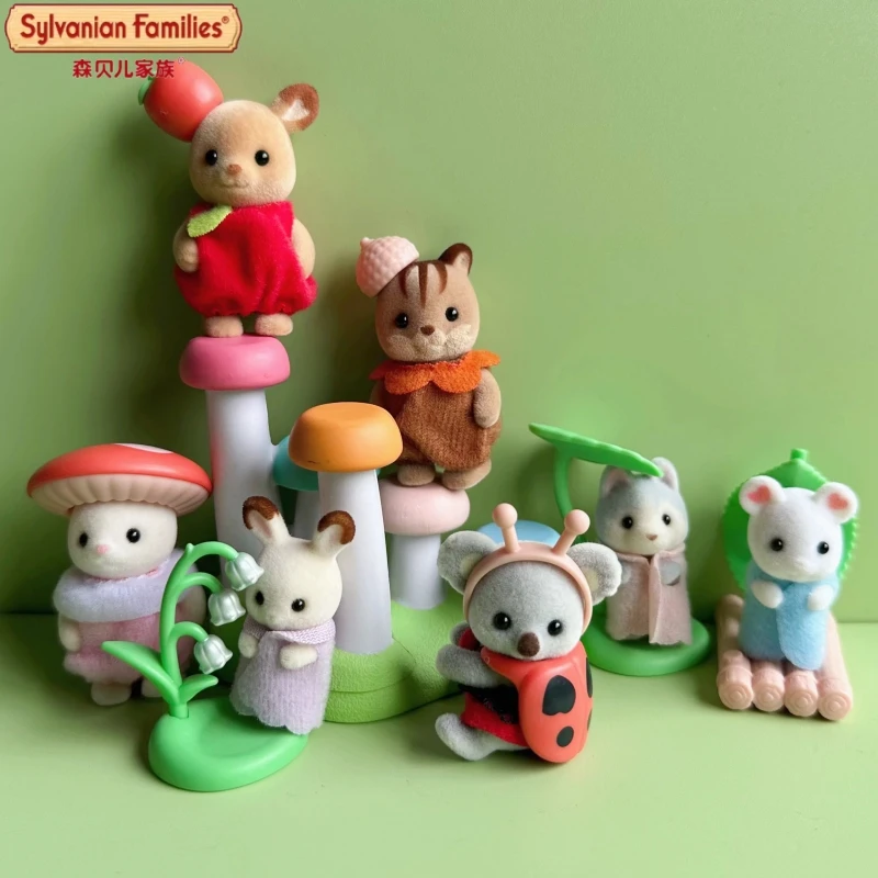 

Original SYLVANIAN FAMILIES Forest Friends Doll House Squirrel Baby kaola baby Doll Flocking Doll Decoration Girls Xams Gifts