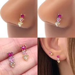 Cartilage Earrings for Women Cartilage Piercing Jewelry Surgical Steel Nose Rings for Women Heart Nose Piercing Jewelry