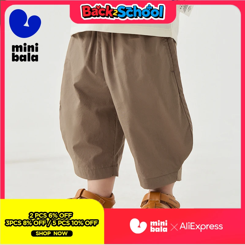 

Миниатюрные шорты для девочек Bala, летние милые свободные хлопковые шаровары-капри