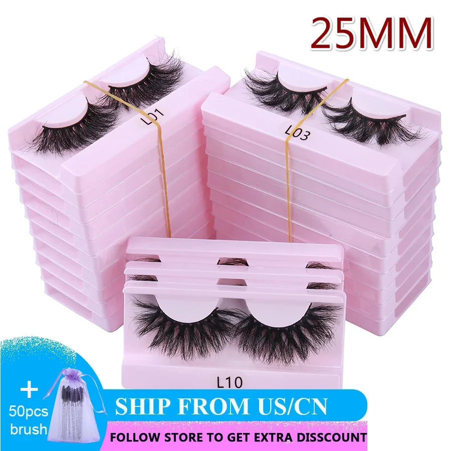 30 Pairs 3D Soft Mink False Eyelashes Wholesale Handmade Wispy Fluffy Long Fake Lashes Natural Eye Extension Makeup Kit Cilios