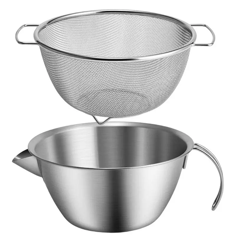 Colander Bowl Stainless Steel Colanders Food Strainers Kitchen Colanders Bowl For Pasta Spaghetti Berries Veggies Fruits Noodles