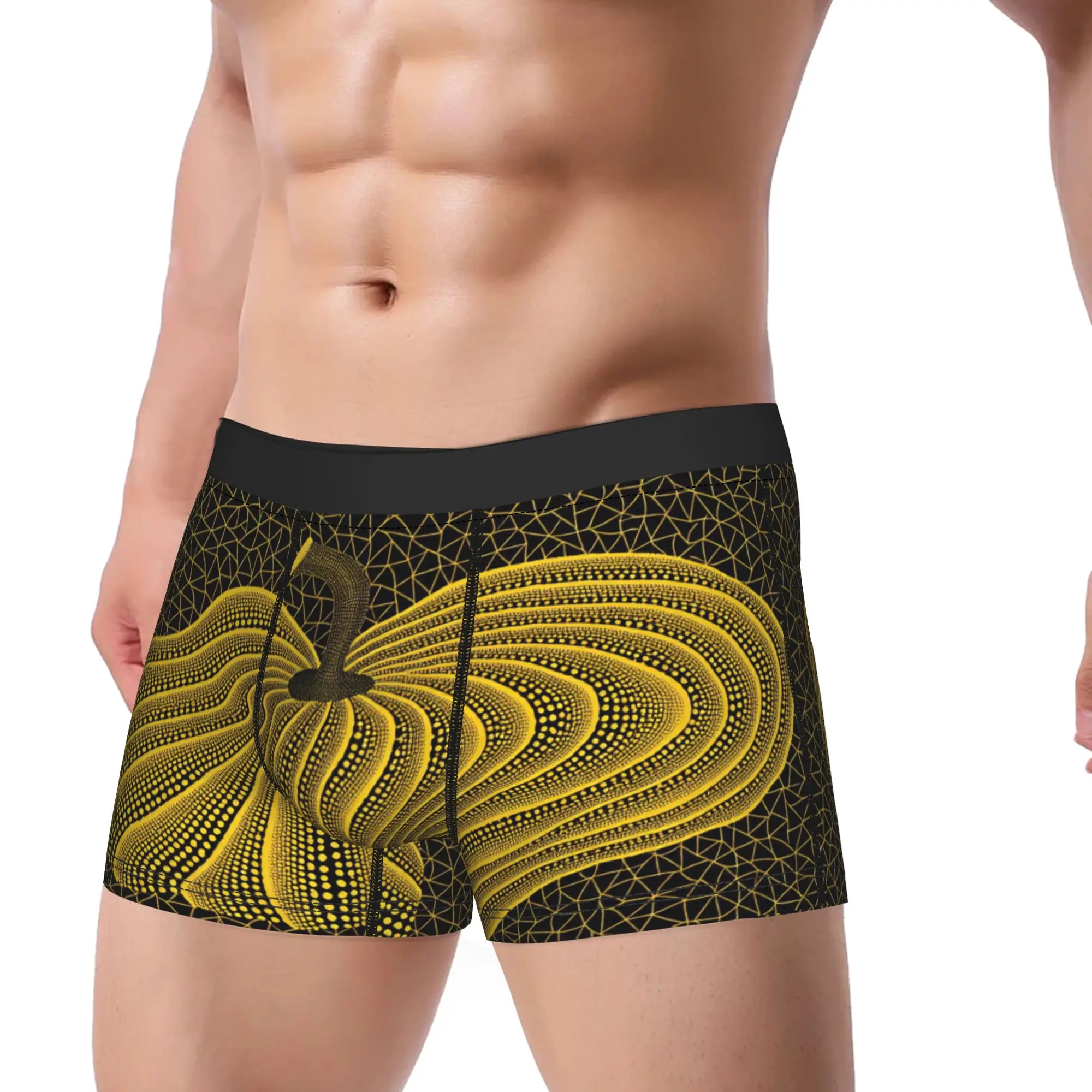 Yayoi Kusama Pumpkin Underwear  Custom DIY Boxershorts Trenky Men's Underpants Funny Shorts Briefs Gift Idea