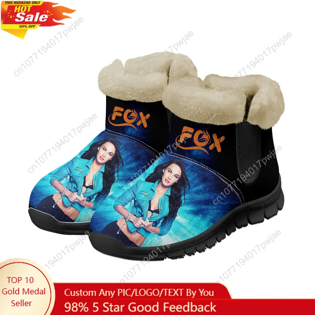 

Megan Fox Actor Singer Snow Boots MensWomens Teenager Shoes Keep Warm Casual Winter Outdoors Boot Lightweight Sports