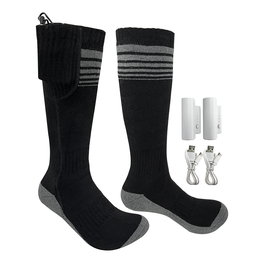 Wiederauf ladbare beheizte Socken Unisex wärme isolierte Socken atmungsaktive weiche Winters ocken für Camping Angeln Radfahren