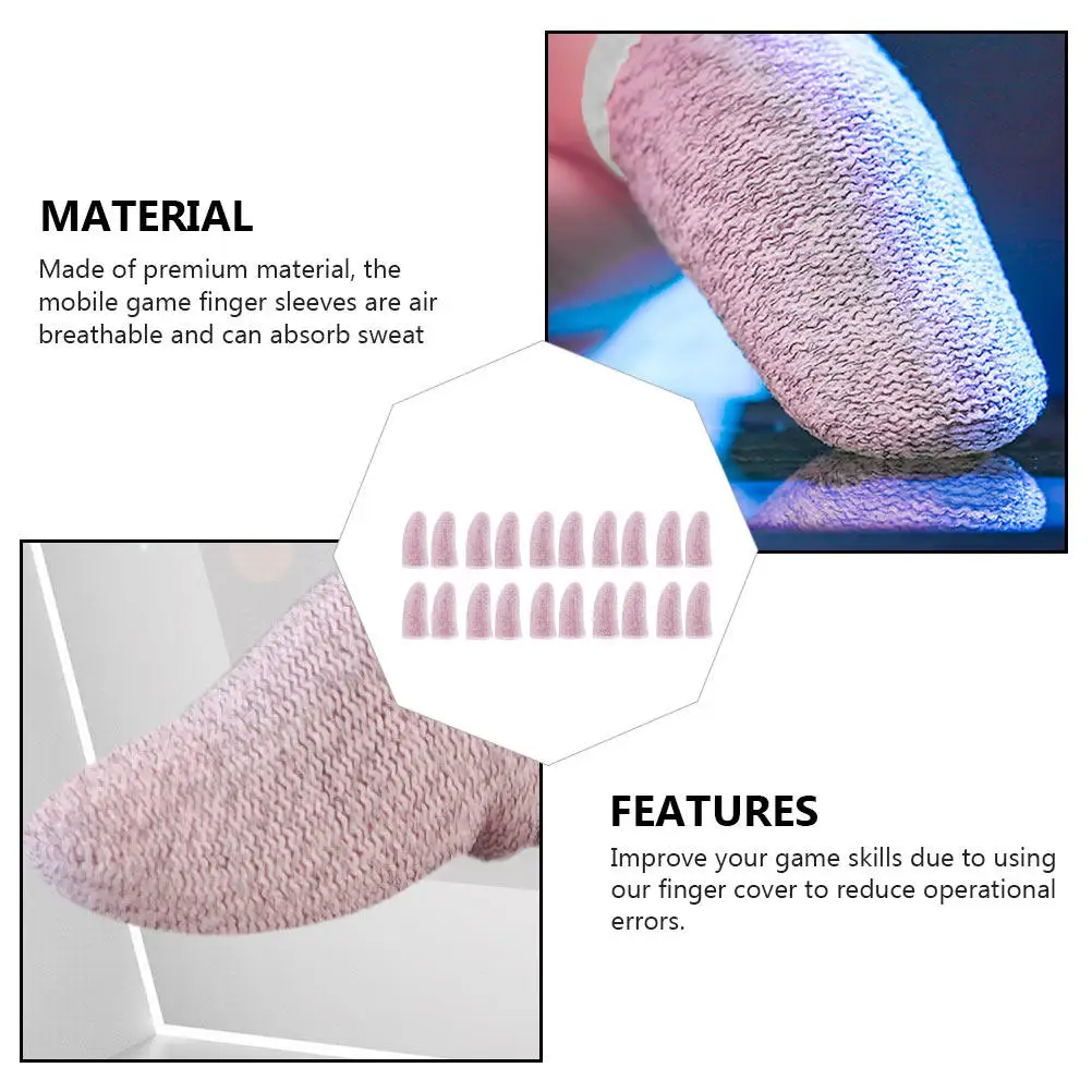 13Pairs Carbon Fiber Game Finger Sleeves Lightweight Breathable Anti-Sweat Gaming Accessories Touchscreen Compatible Finger Cot