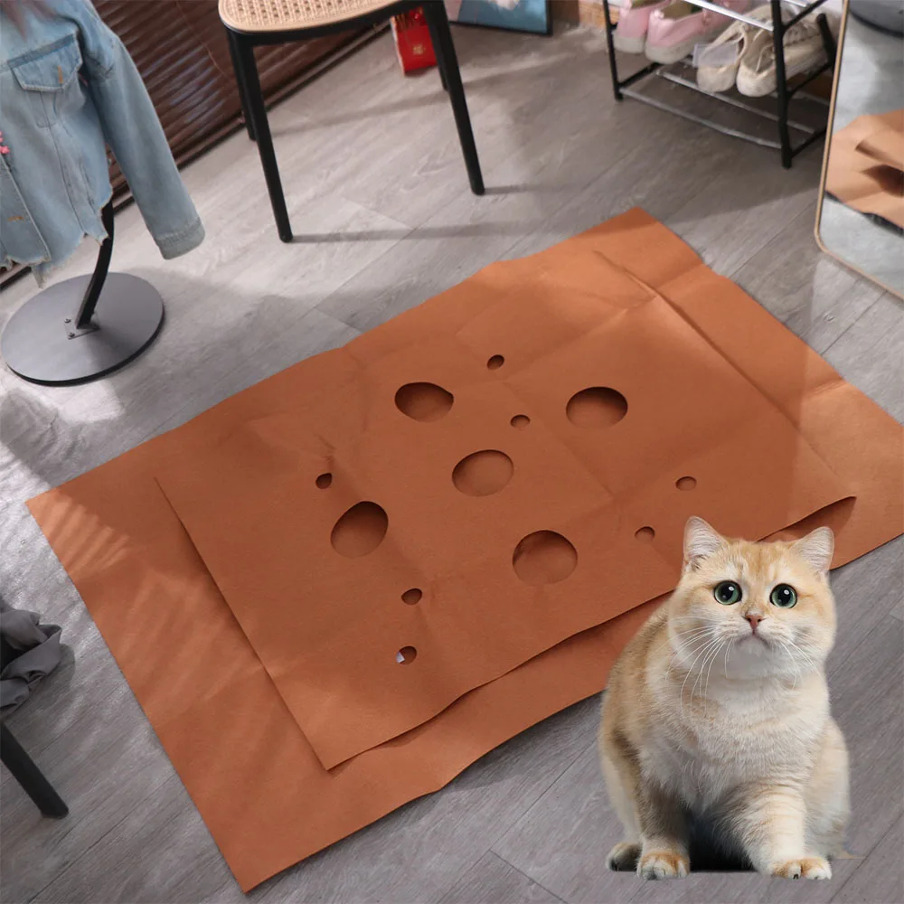 Креативный коврик для кошек, устойчивый к укусам, с защитой от царапин, дышащий, из фетра, для игр и тренировок