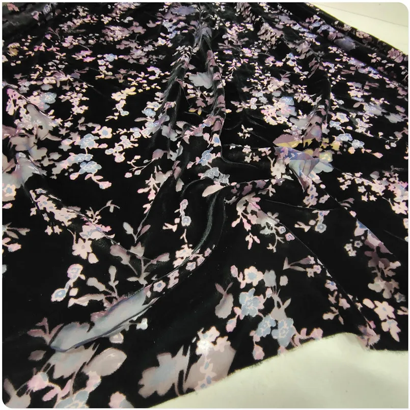 Artificial Silk Bottom Cloth Hollow-Out Burnt Out Velvet Fabric Dress Cheongsam Shirt Suit Skirt Clothing Fabric