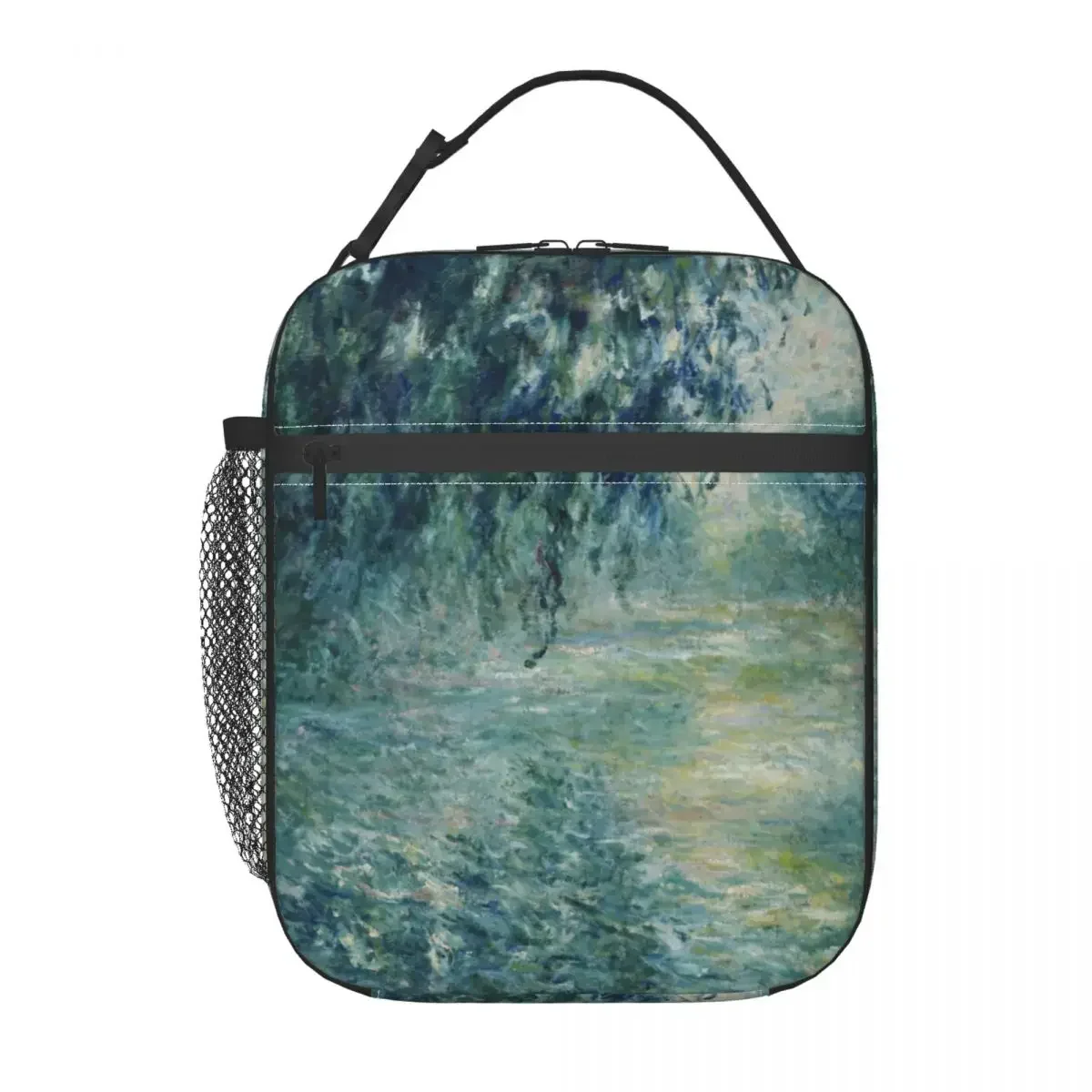 Morning On The Seine Near Giverny Insulated Lunch Tote Bag Claude Monet Impressionist Art Thermal Cooler Bento Box Kids Children