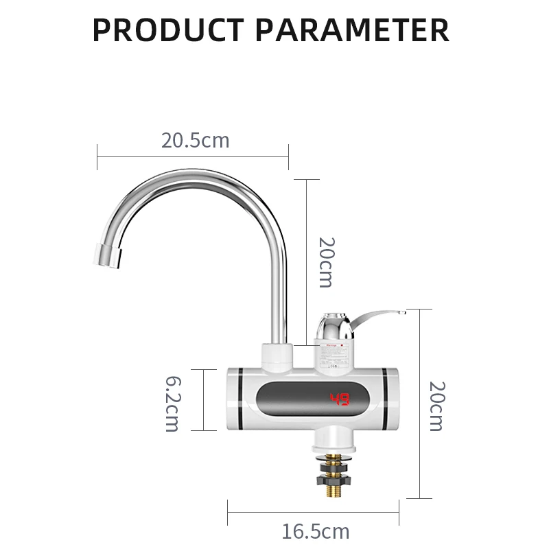 Elektryczny kran 3000W elektryczny podgrzewacz wody kran kuchenny natychmiastowy podgrzewacz ciepłej wody ciepła zimna woda podwójnego zastosowania