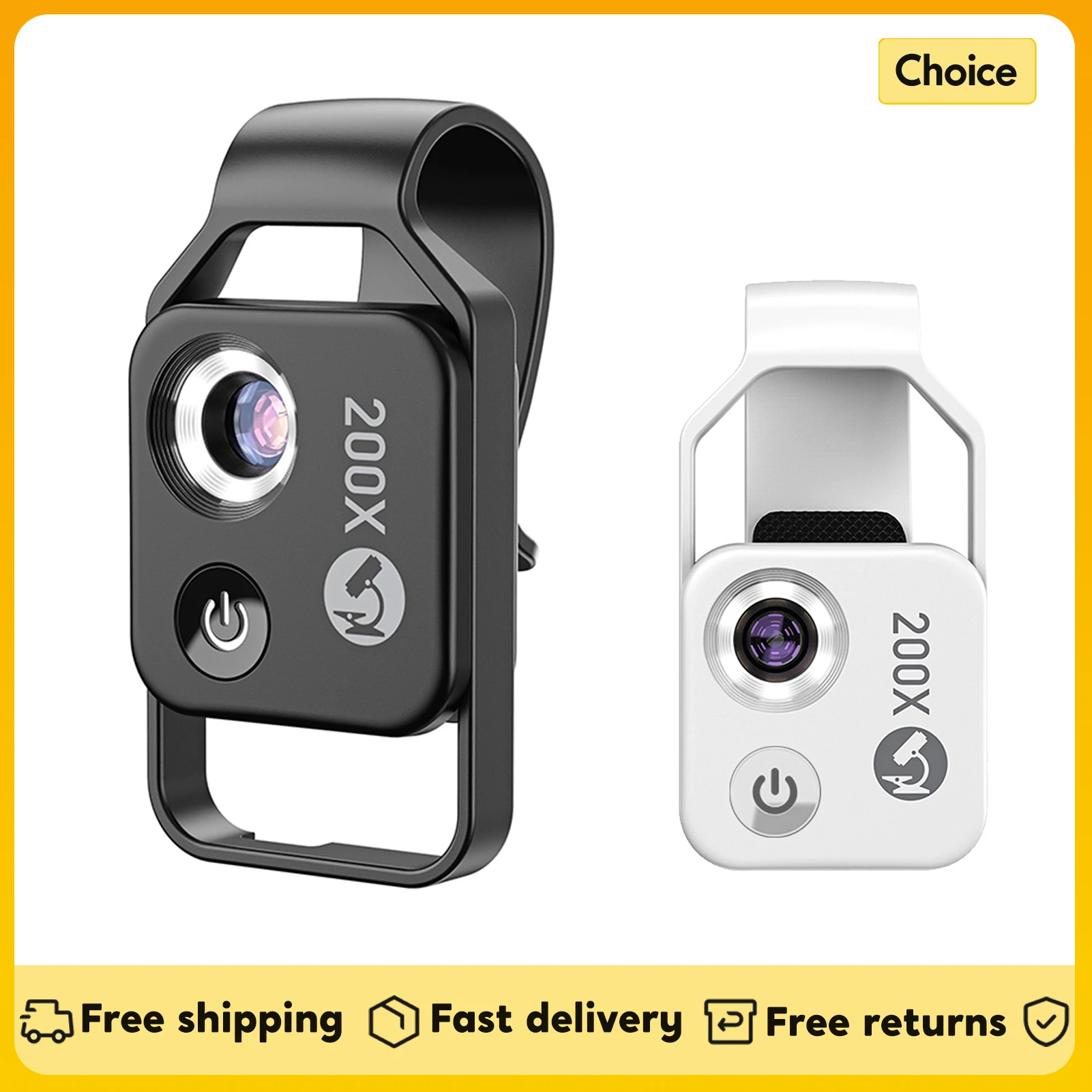 APEXEL MS002 200X Lente per microscopio professionale per telefono con clip per telefono per osservazione dei capelli di insetti vegetali Valutazione della giada dei gioielli