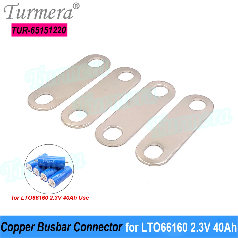 Turmera 12V Battery Busbar Copper Connecter for 2.3V 66160 40Ah 45Ah Lithium Titanate LTO Battery Use in 72V 24V 36V 48V 60V UPS