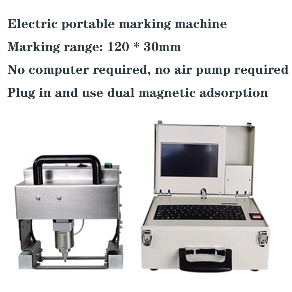 120 * 30mm portable car chassis, pneumatic vin digital dot marking machine, pneumatic metal handheld marking machine