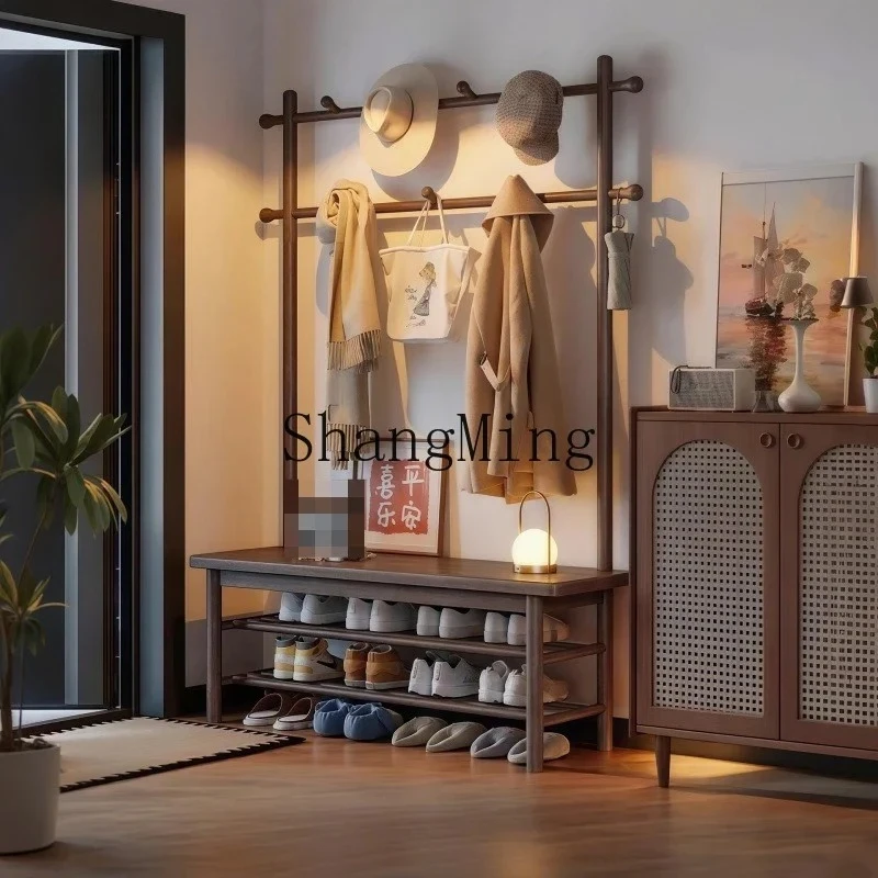 

FG shoe changing stool integrated simple hanger entrance entrance entrance can sit household shoe stool