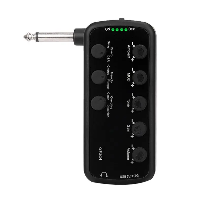HOTB72A Guitar Amplifier Guitar Effects Portable Headphone Amplifier Plug And Play For Electric Guitar Musical Instrument