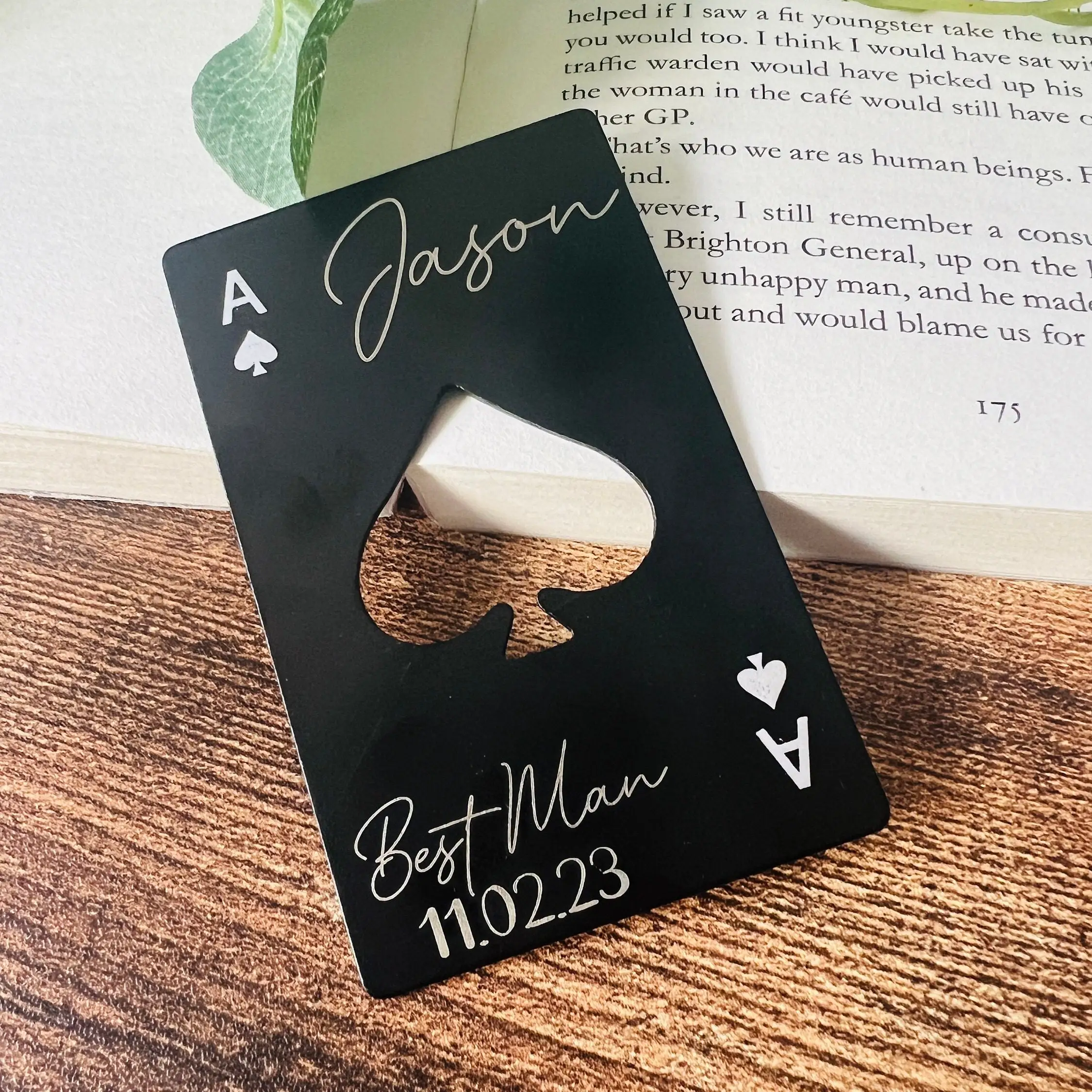 10/30/50pcs Personalized Ace Of Spades Portable Bottle Opener Custom Birthday Wedding Party Private Gifts Best Man Groom Gifts