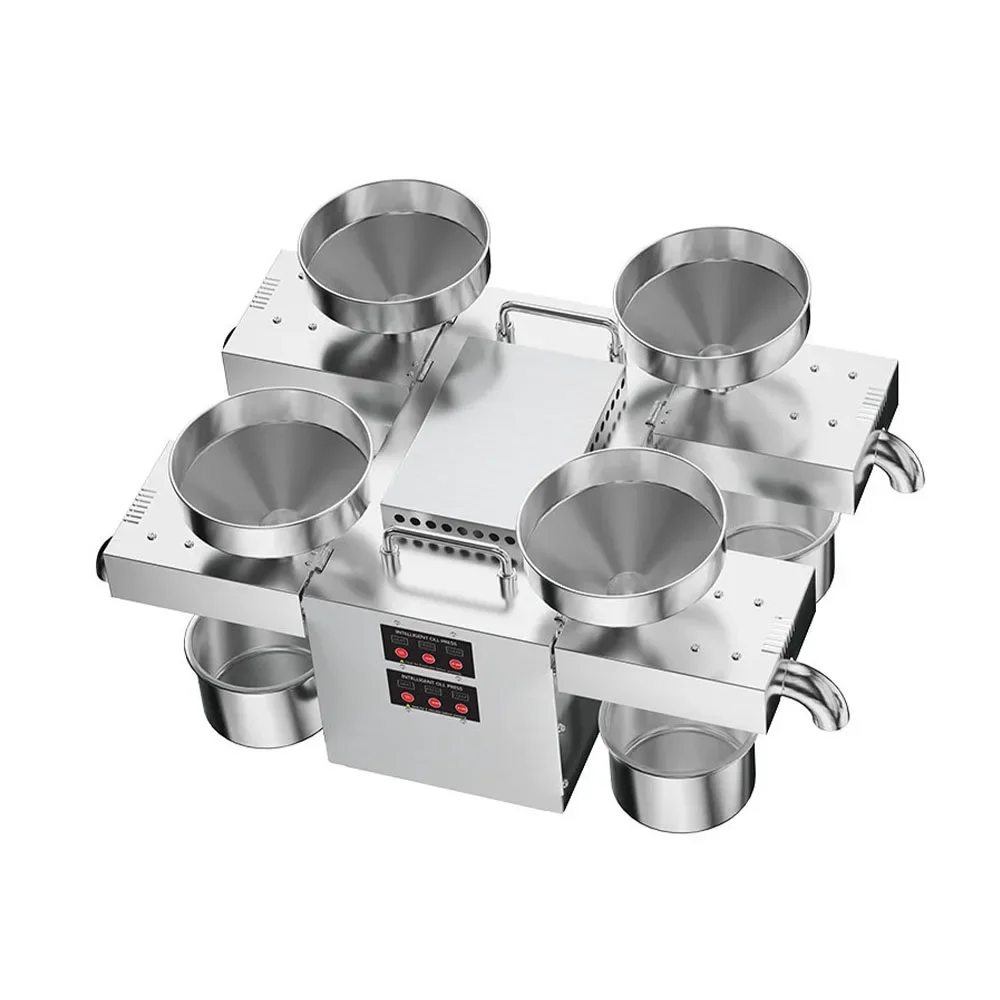 

Автоматический мини-пресс для масла из кокосов, семян подсолнечника, арахиса, кунжута, четырехголовочный пресс для пищевых масел